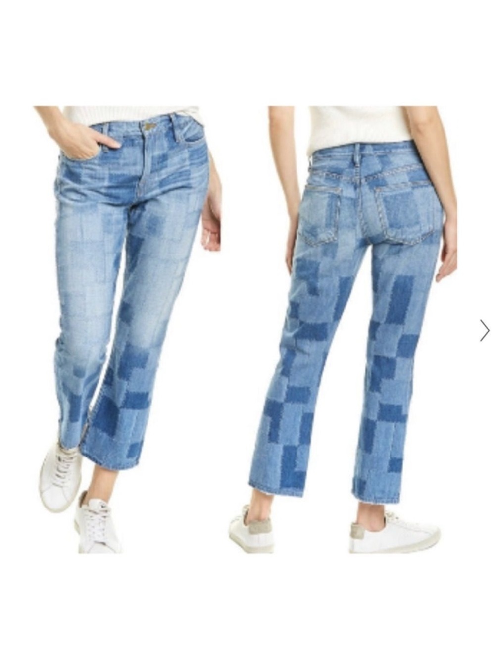 Frame le high straight patchwork jeans size 27